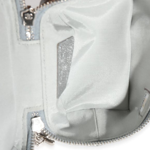 Chanel Silver Metallic Quilted Caviar Mini Vanity Bag With Chain - Picture 4 of 8